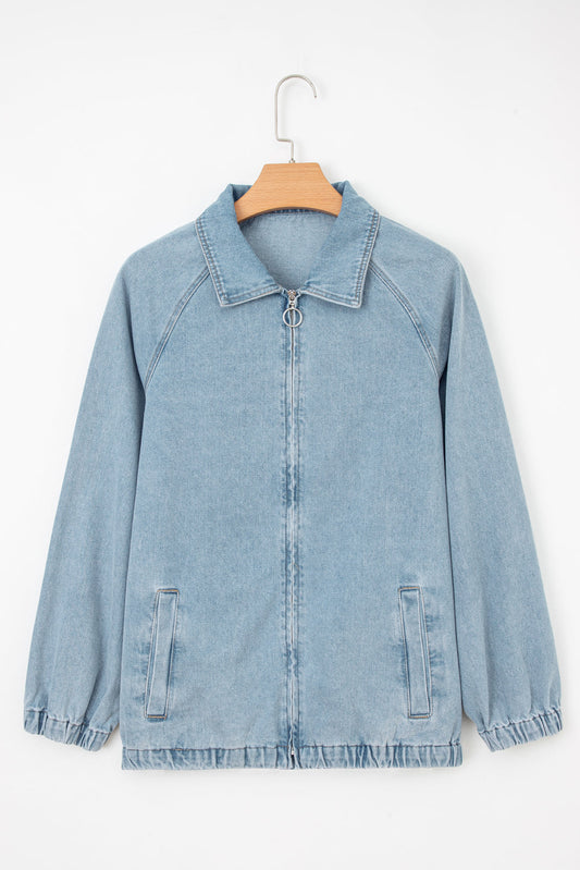 Abigail Collared Zip Up Jacket
