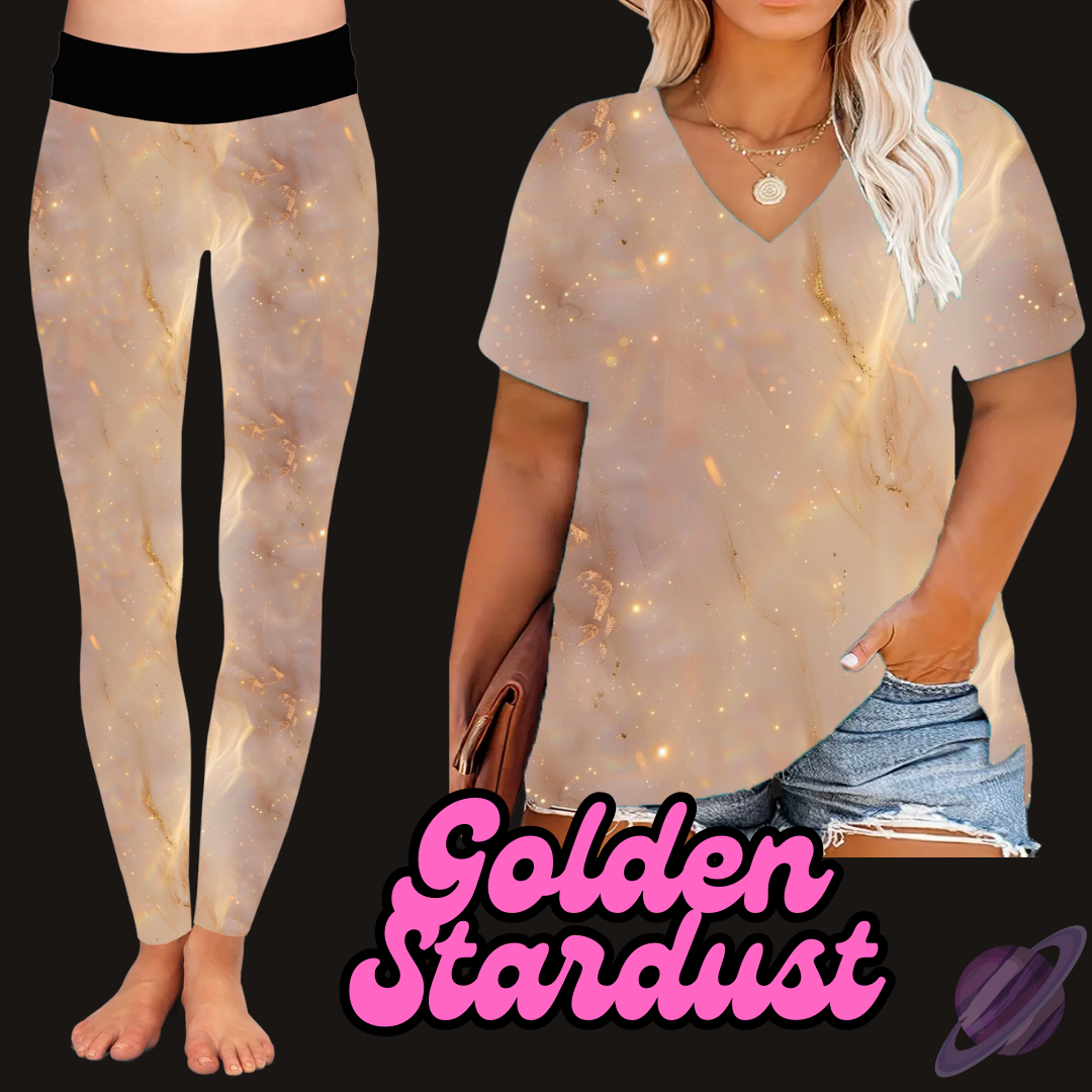 GOLDEN STARDUST - V-NECK TUNIC - PRETTY RUN PREORDER CLOSING 3/21