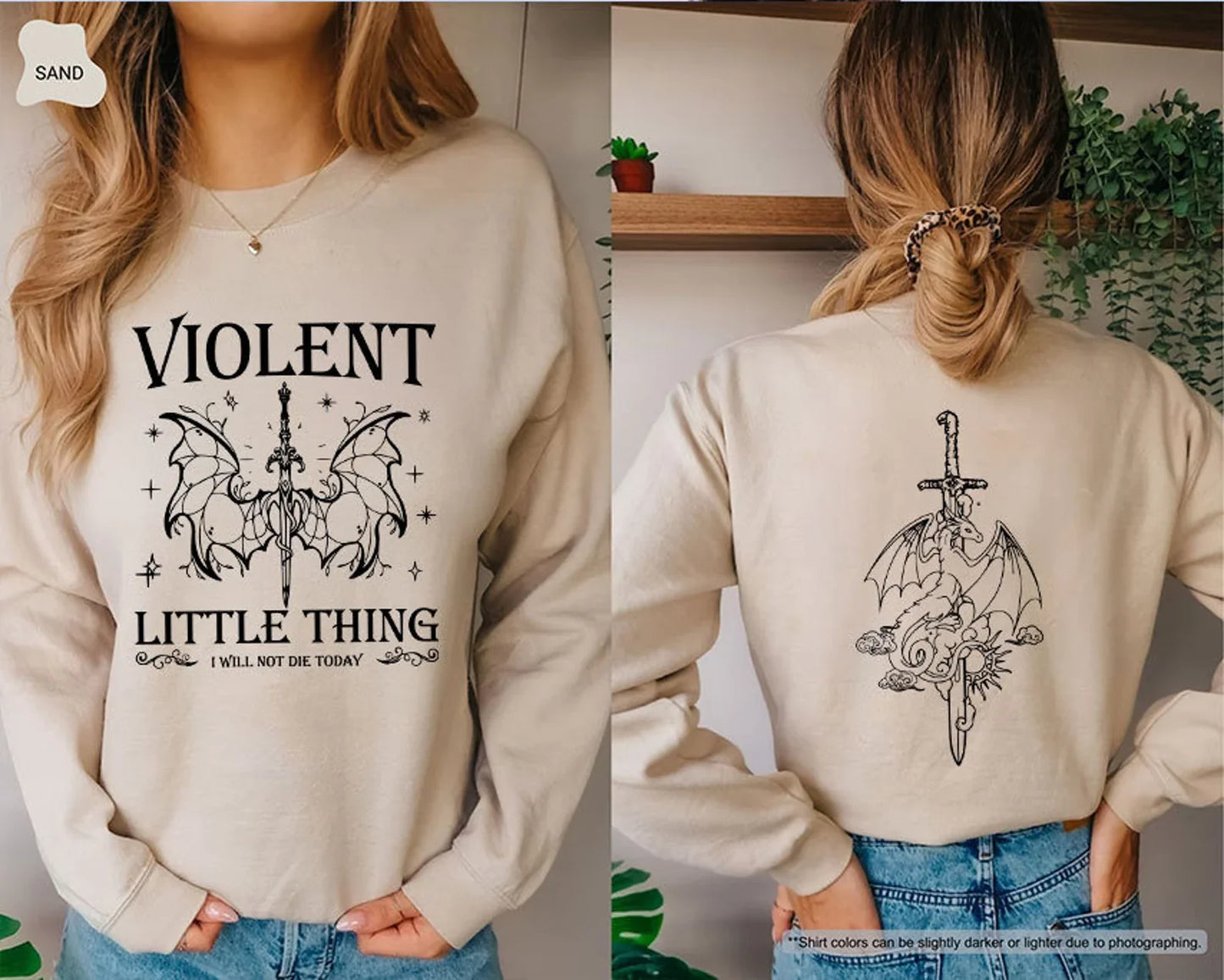 VIOLENT FOURTH SWEATSHIRT W/ BACK PRINT