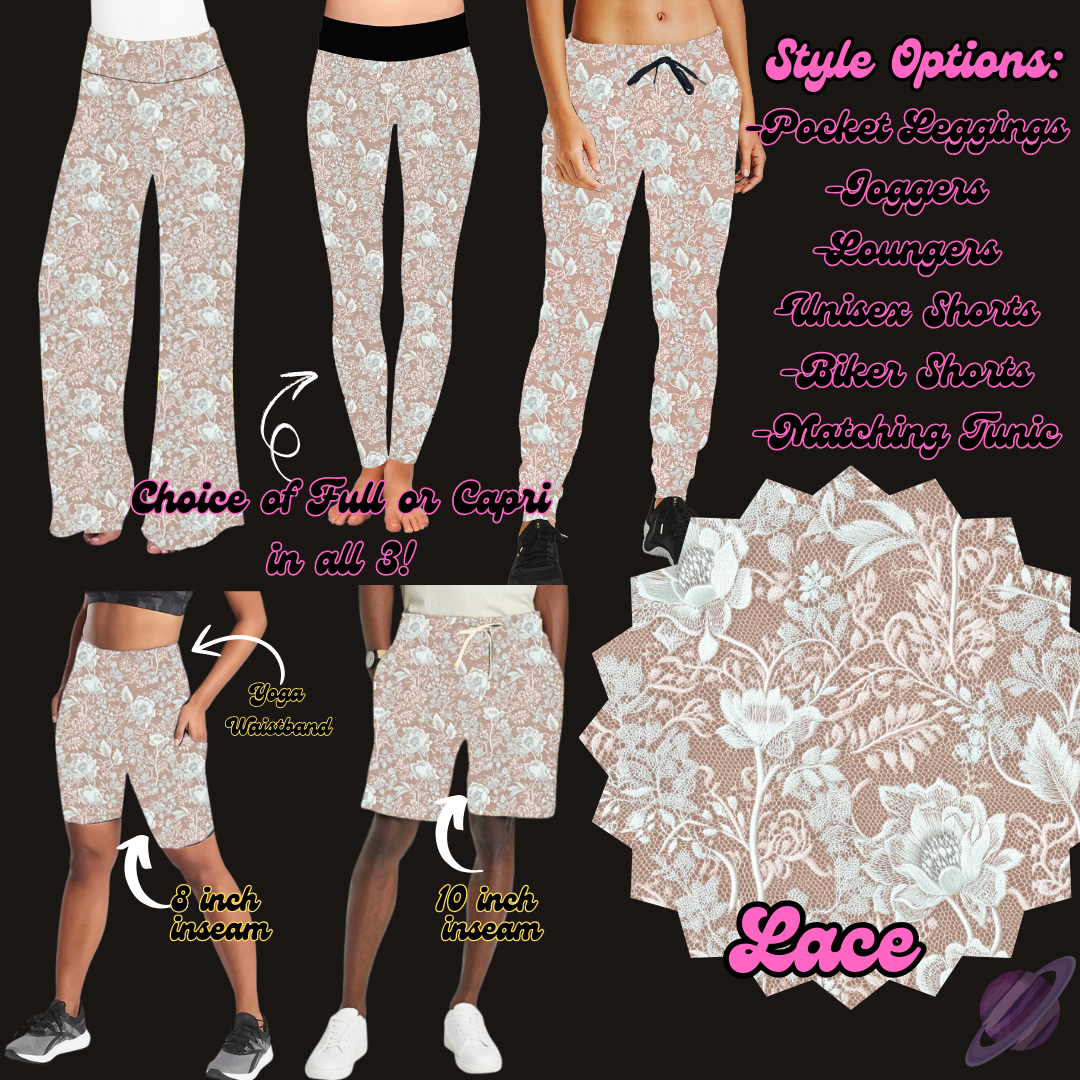 LACE - LEGGING/JOGGER/LOUNGER/SHORTS - PRETTY RUN PREORDER CLOSING 3/21