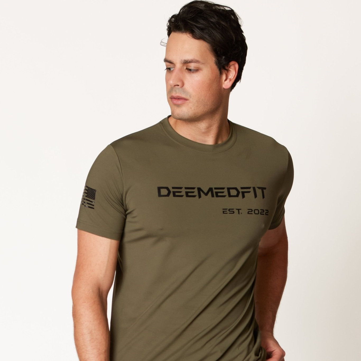 Men’s Gym Tee “Compellence” -Olive