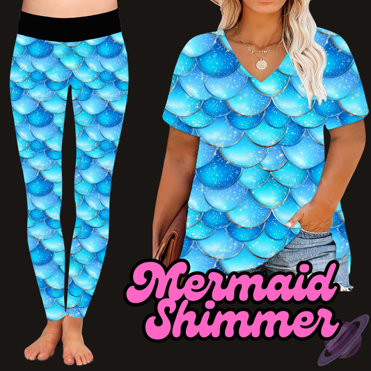 MERMAID SHIMMER - V-NECK TUNIC - PRETTY RUN PREORDER CLOSING 3/21