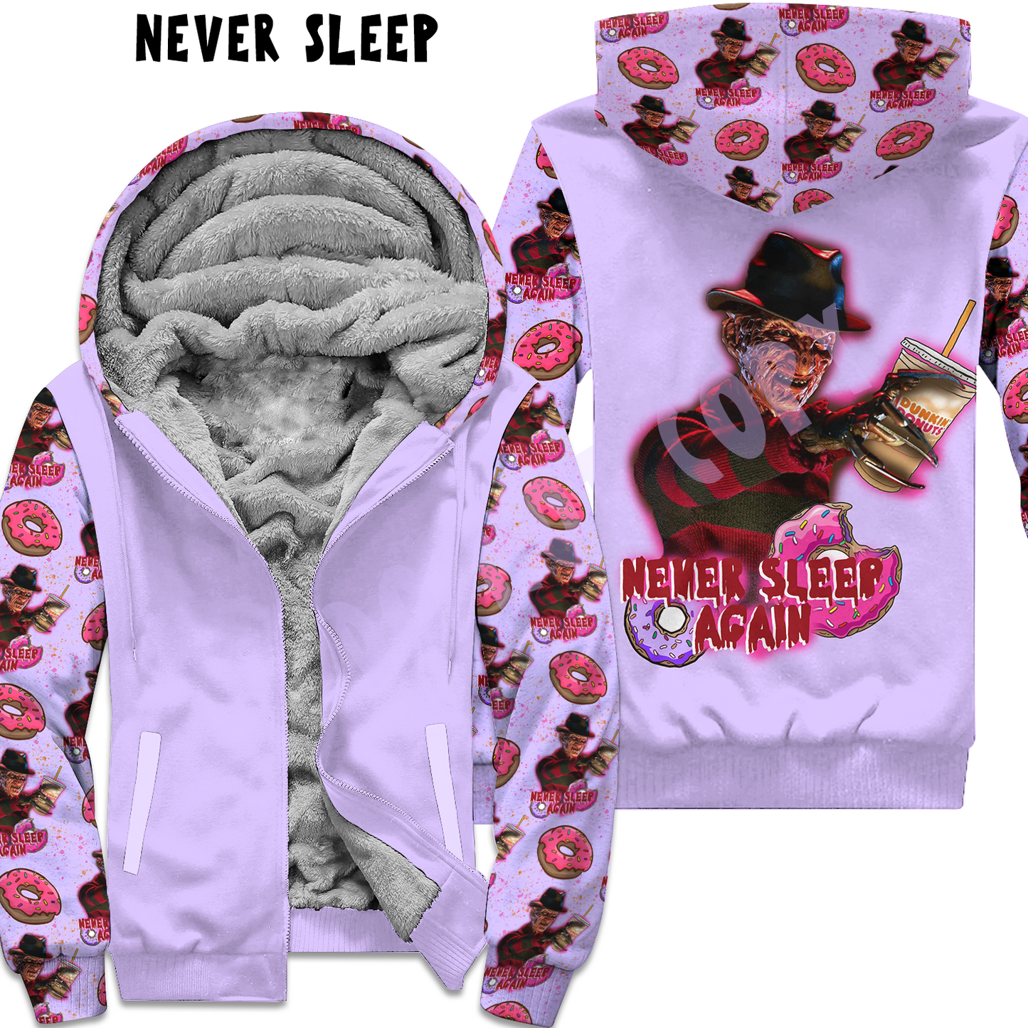 FLEECE JACKET RUN 22- NEVER SLEEP