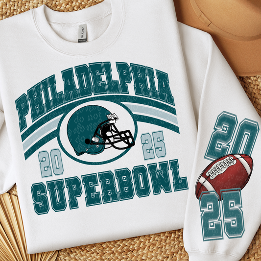 PHIL FOOTBALL GAME SWEATSHIRT W/ SLEEVE PRINT