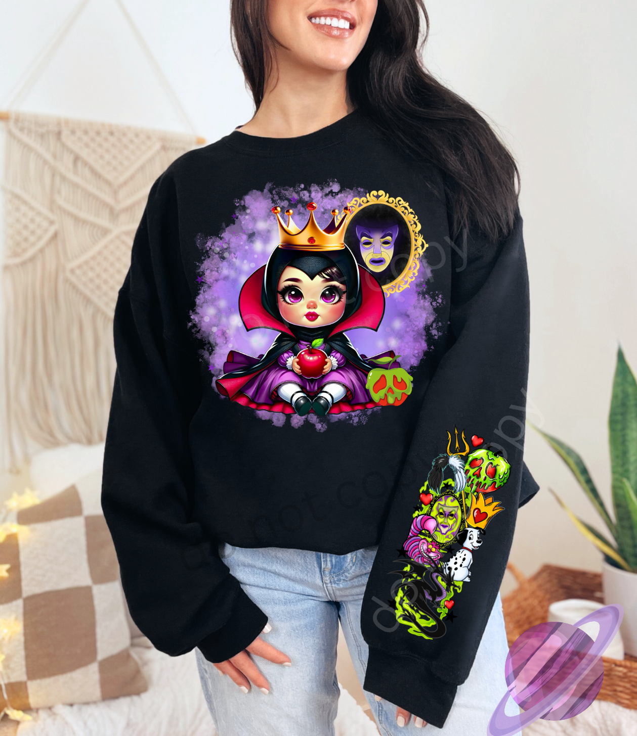 QUEEN VILL BABY SWEATSHIRT W/ SLEEVE PRINT