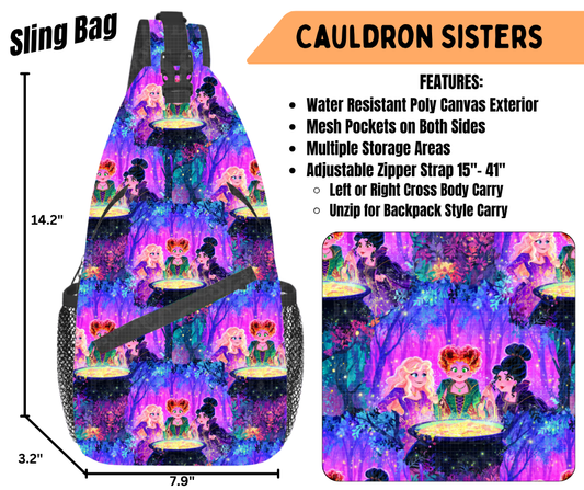 Preorder! Closes 6/22. ETA Sept. Cauldron Sisters Sling Bag