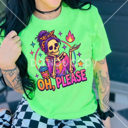 Oh Please Bun Skellie | Pick Your Style Graphic Top