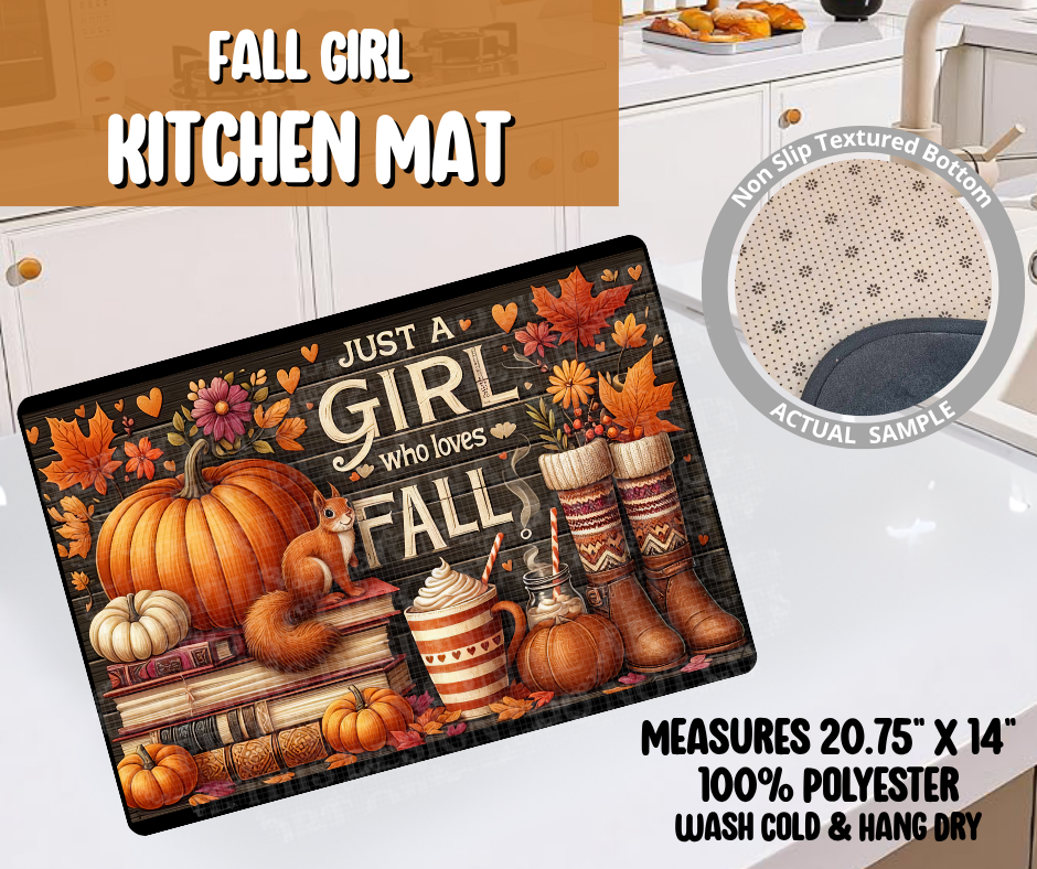 Preorder! Closes 6/8. ETA Sept. Fall Girl Kitchen Mat