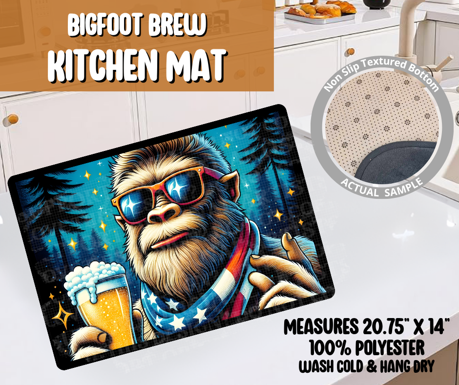 Preorder! Closes 6/8. ETA Sept. Bigfoot Brew Kitchen Mat
