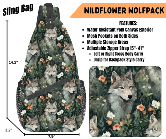 Preorder! Closes 6/22. ETA Sept. Wildflower Wolfpack Sling Bag