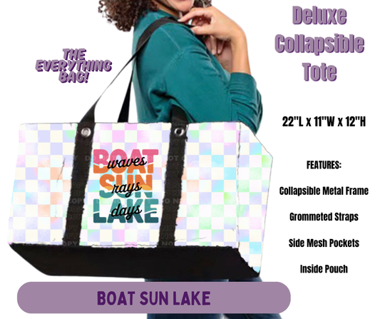 Preorder! Closes 5/14. ETA Aug. Boat Sun Lake Collapsible Tote