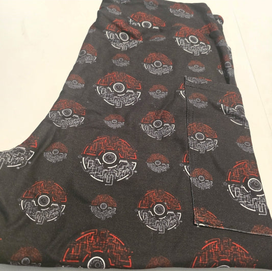Poke Ball Capri with Pockets - OS