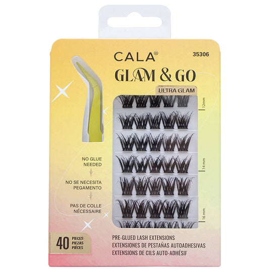CALA GLAM AND GO ULTRA PRE GLUED CLUSTERS 40PC LASH EXTENSIONS