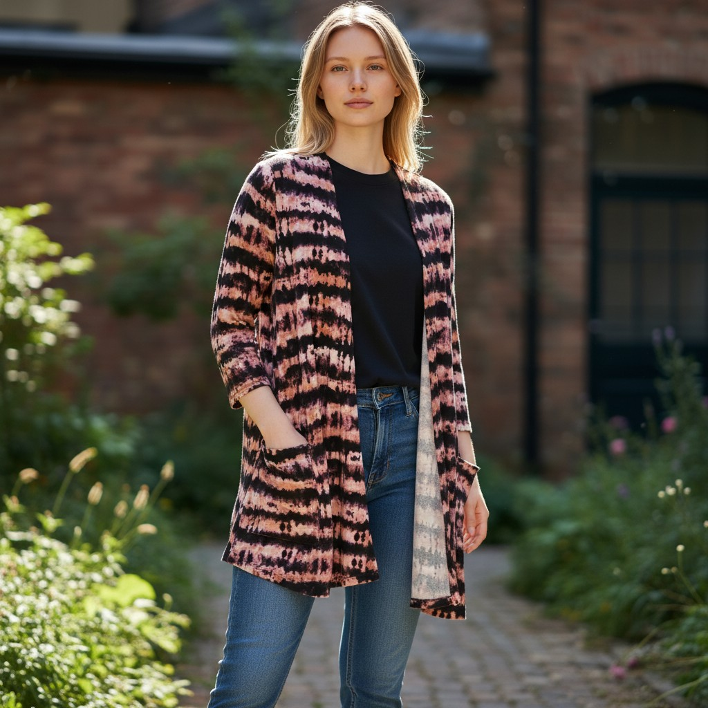 Dye Striped Cardigan Lularoe - Medium -  The InvenTORI Nook