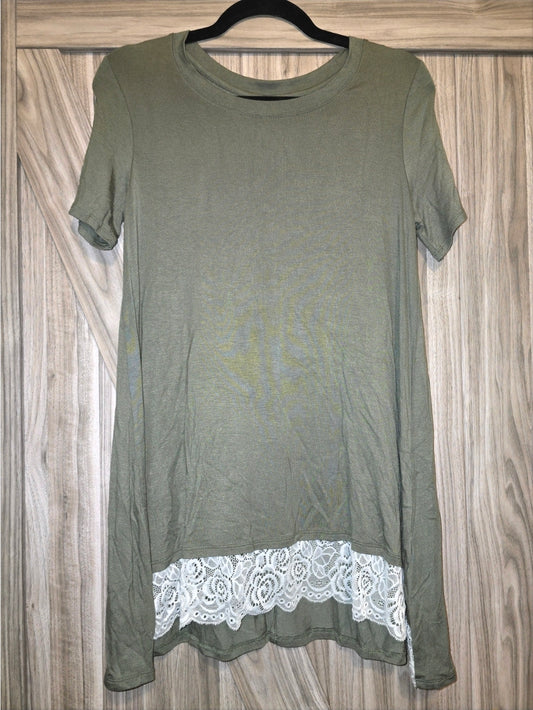 Olive Lace Tunic - Large