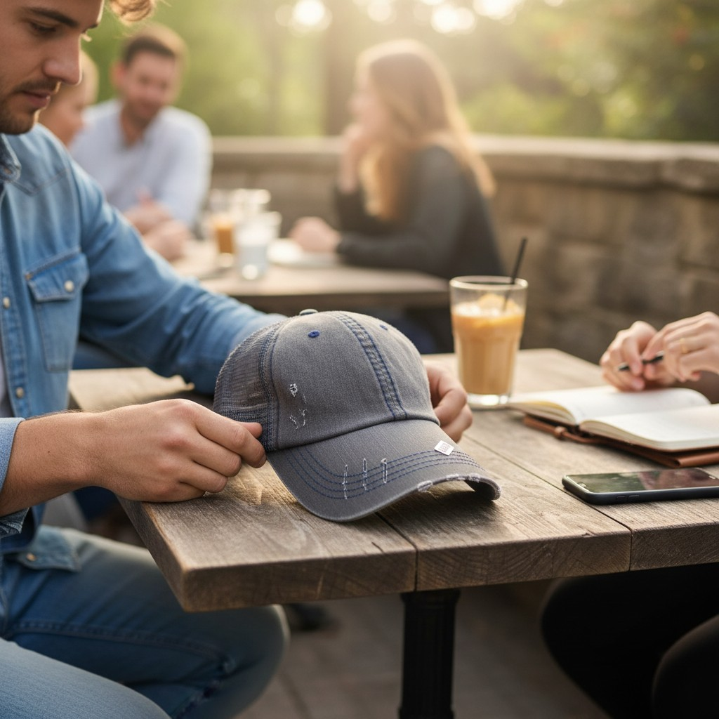 Blank Distressed Navy Hat -  The InvenTORI Nook