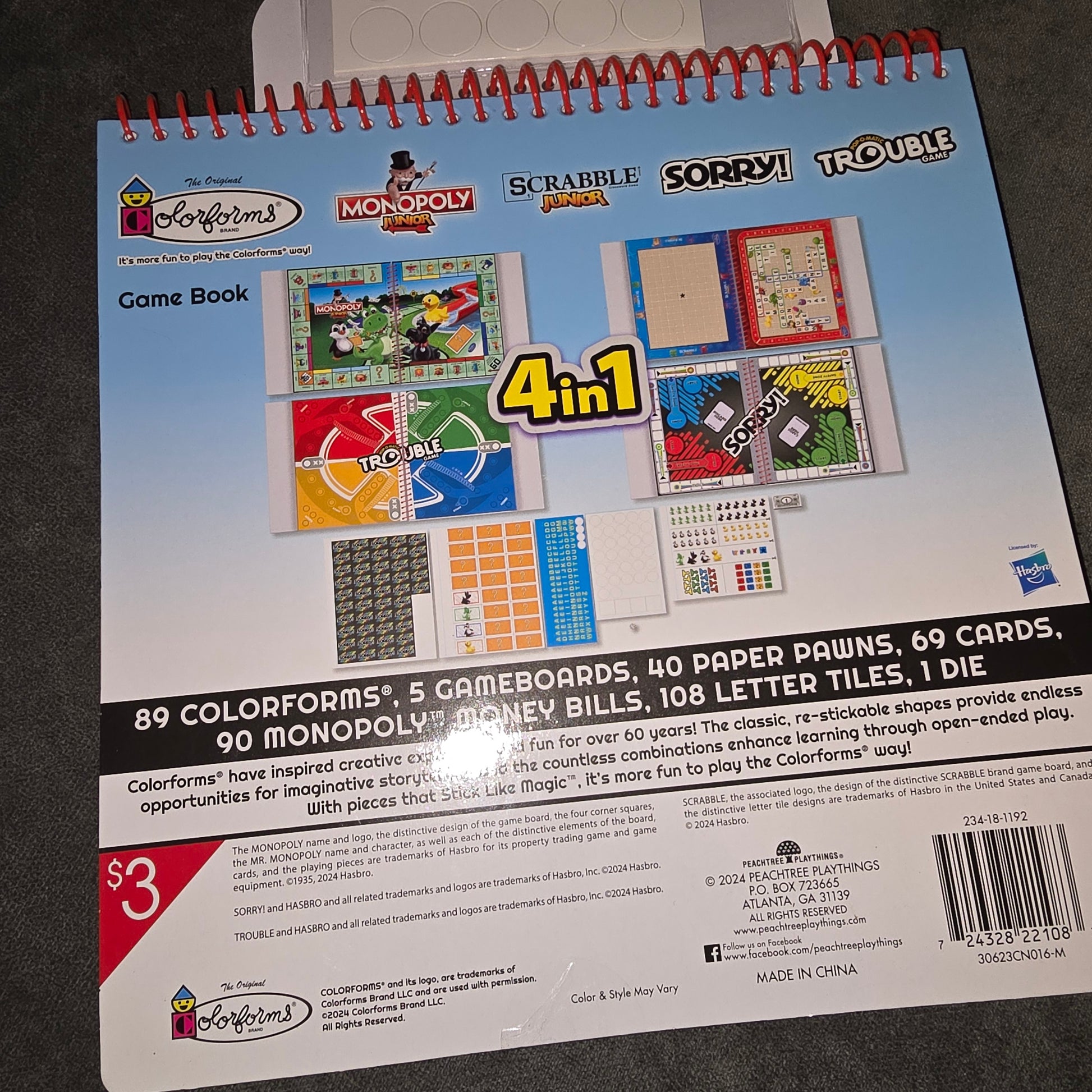 4 in 1 Board Game Junior Edition W/ Monopoly -  The InvenTORI Nook