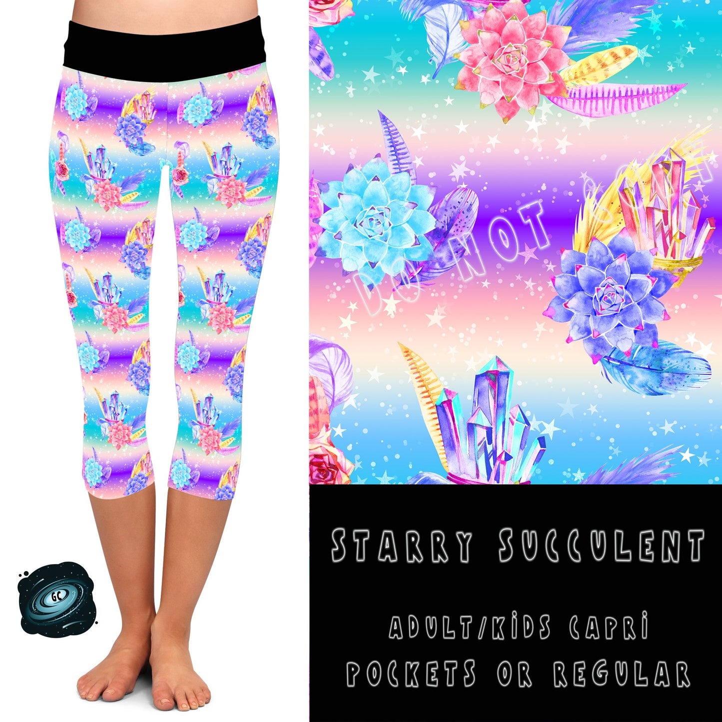 BATCH 65- STARRY SUCCULENT LEGGINGS/CAPRI/JOGGERS