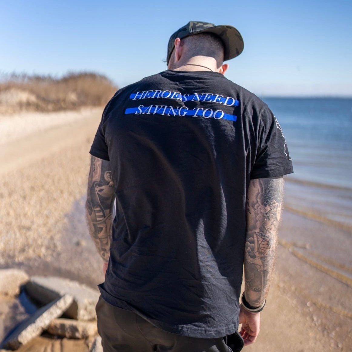 Stigma-Breaking Unisex Tee- Blue Line